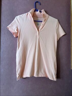 St. John's Bay Peach Short Sleeve Button-Down Polo